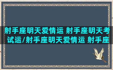 射手座明天爱情运 射手座明天考试运/射手座明天爱情运 射手座明天考试运-我的网站